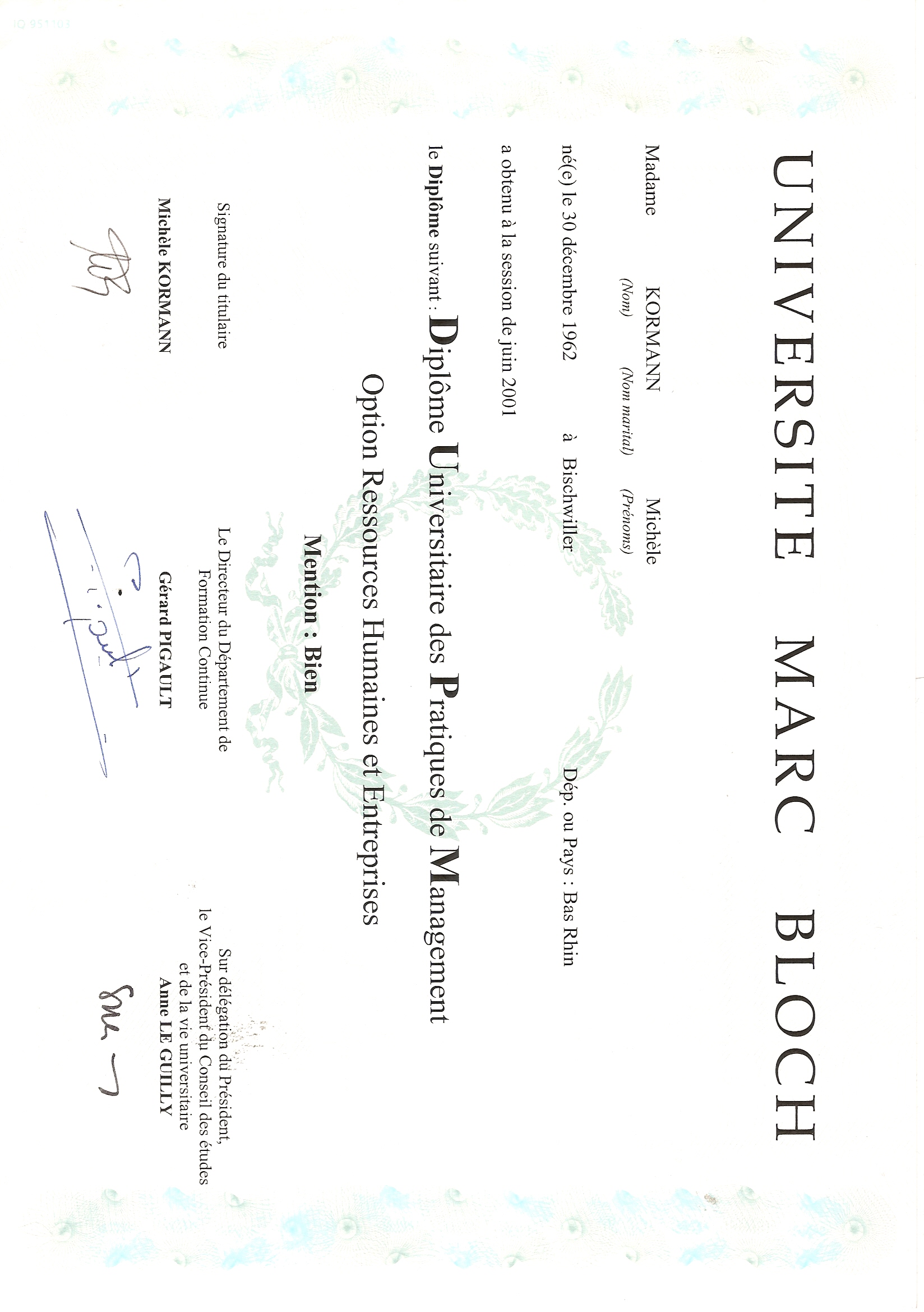 diplome ressources humaines